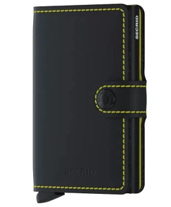 ארנק Secrid מקפיץ כרטיסים MiniWallet שחור צהוב