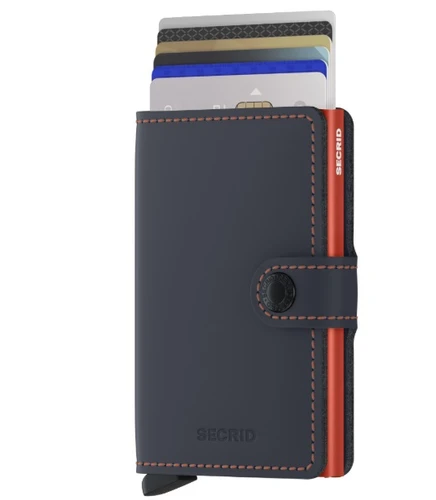 ארנק Secrid מקפיץ כרטיסים MiniWallet שחור כתום