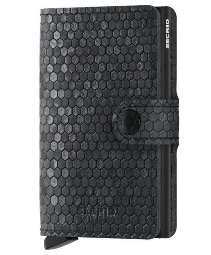 ארנק Secrid מקפיץ כרטיסים MiniWallet פרימיום Hexagon - שחור