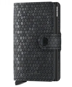 ארנק Secrid מקפיץ כרטיסים MiniWallet פרימיום Hexagon - שחור