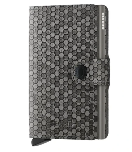 ארנק Secrid מקפיץ כרטיסים MiniWallet פרימיום Hexagon - אפור