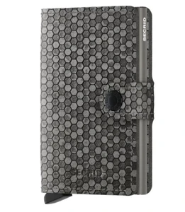 ארנק Secrid מקפיץ כרטיסים MiniWallet פרימיום Hexagon - אפור