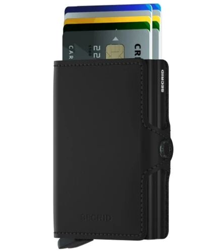 ארנק Secrid מקפיץ כרטיסים כפול Twinwallet - שחור
