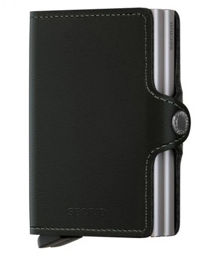ארנק Secrid מקפיץ כרטיסים כפול Twinwallet - שחור כסוף