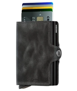 ארנק Secrid מקפיץ כרטיסים כפול Twinwallet - שחור וינטג