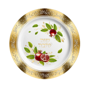 מגש נייר עגול מהודר עם הטבעה דקורטיבית- 3 יח