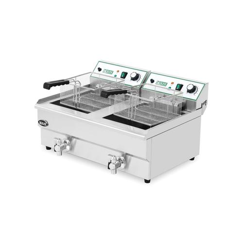 צ'יפסר חשמלי כפול 10X2 ליטר מידות 570/500/355 מ