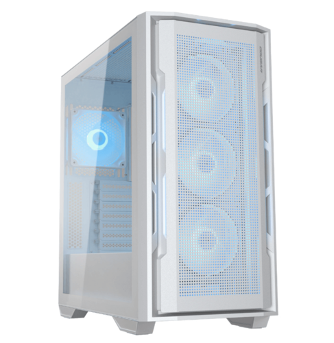 תאורת ARGB דינמית פעילה במארז COUGAR UNIFACE – מבט עליון דרך הפאנל השקוף