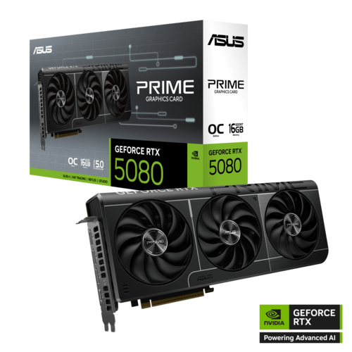 כרטיס מסך ASUS PRIME GeForce RTX 5080 16GB GDDR7 OC Edition