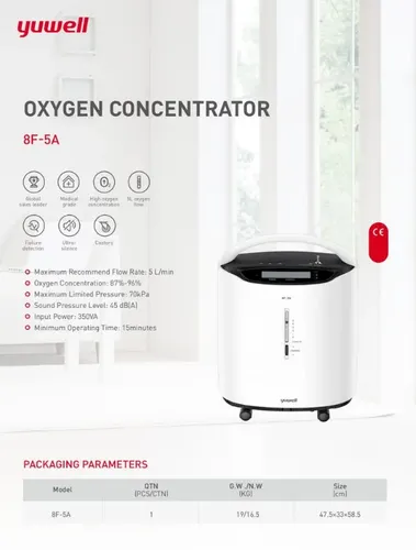 מחולל חמצן נייד Yuwell Spirit-3 – ניידות מקסימלית, פעולה שקטה וביצועים מרשימים