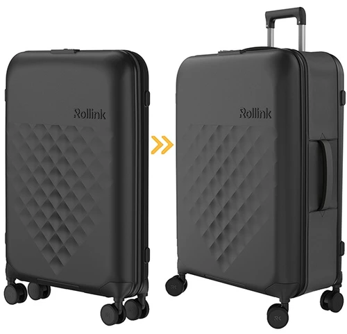 מזוודה מתקפלת Rollink FLEX 360 SPINNER גודל 29 אינץ' 4 גלגלים - שחור Black