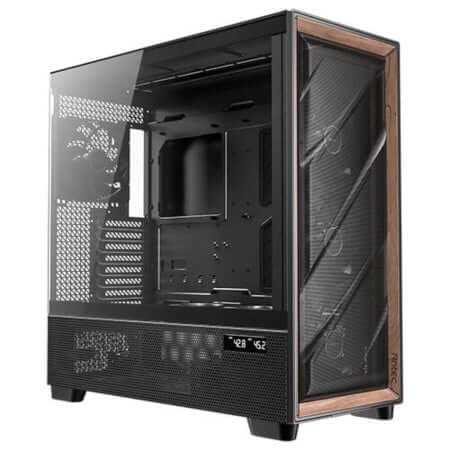 מארז מקצועי חלון צד מסך(LCD) Antec FLUX-PRO Full Tower Type-C ( 2X120mm + 4X140mm FAN) Black	
