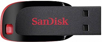 זיכרון נייד דגם SDCZ50-016G-B35 Cruzer Blade בנפח 16GB מבית SanDisk סאן דיסק