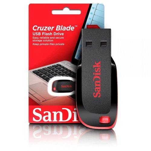 זיכרון נייד דגם SDCZ50-016G-B35 Cruzer Blade בנפח 16GB מבית SanDisk סאן דיסק