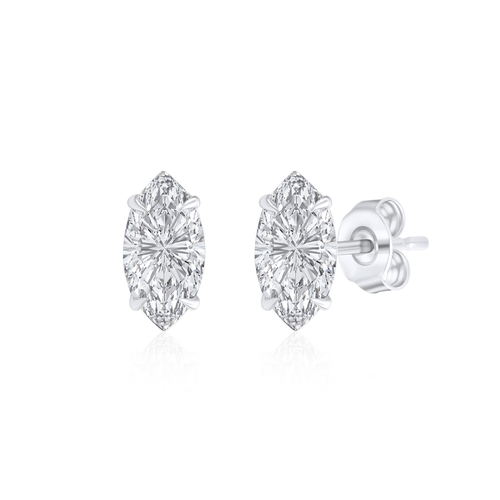 עגילי יהלומים מרקיזה 2.0CT זהב 14K