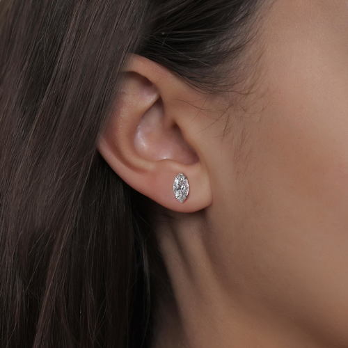 עגילי יהלומים מרקיזה 2.0CT זהב 14K