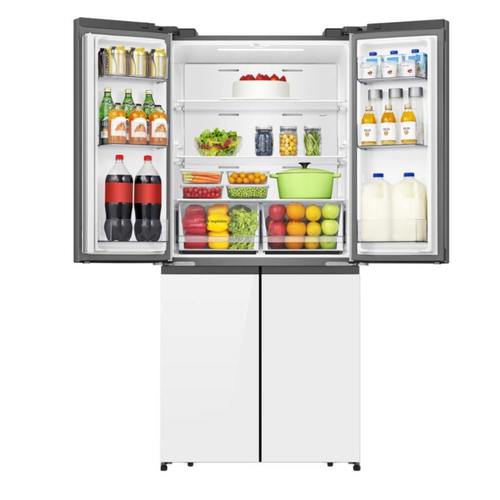 מקרר 4 דלתות 483 ליטר Hisense RQ581WG זכוכית לבנה