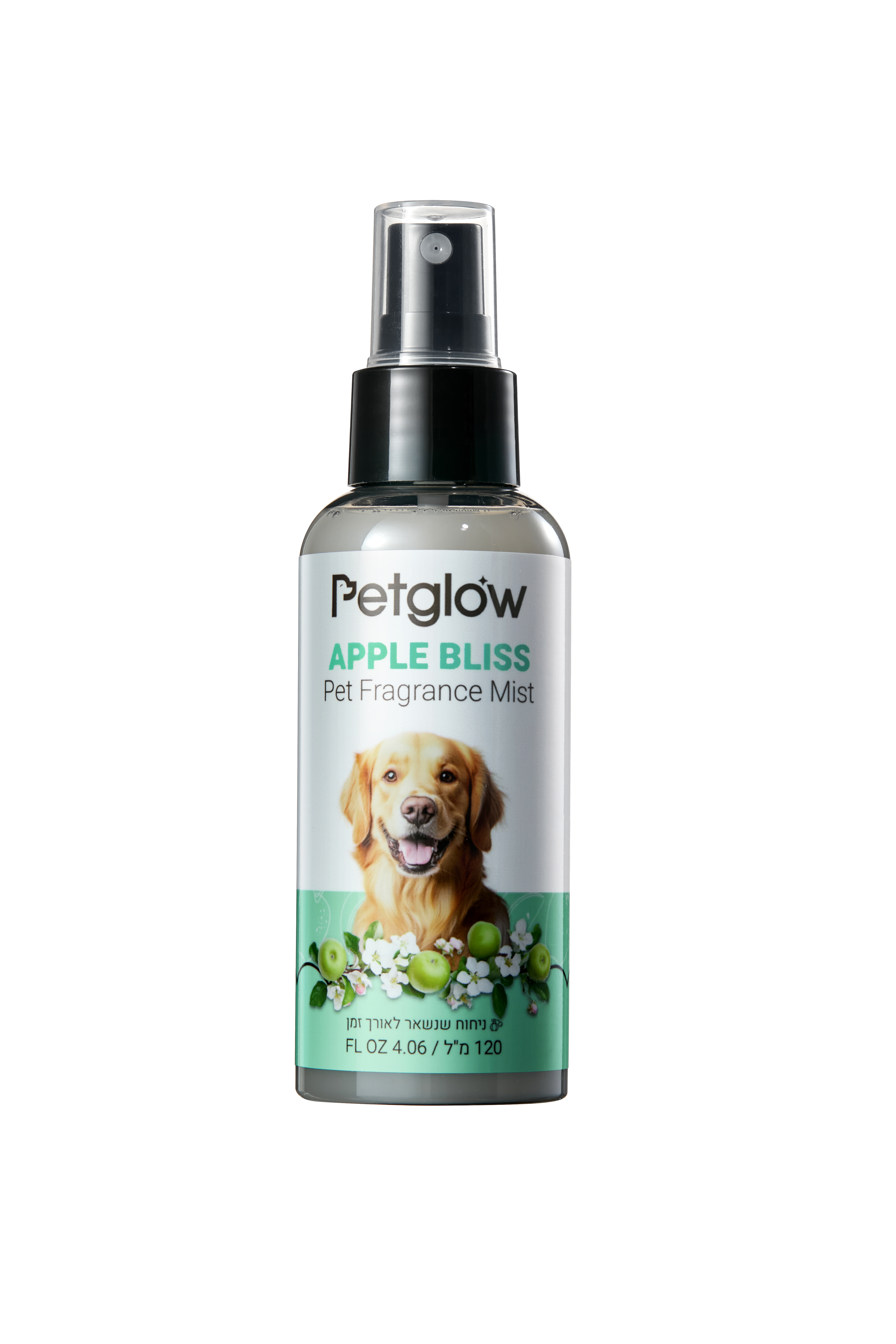 תרסיס מבשם ומחליק פט גלואו בריח Apple Bliss 120ml