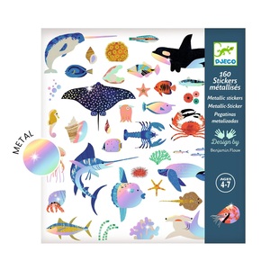יצירה 160 מדבקות מטאליות -אוקיינוס  DJECO 