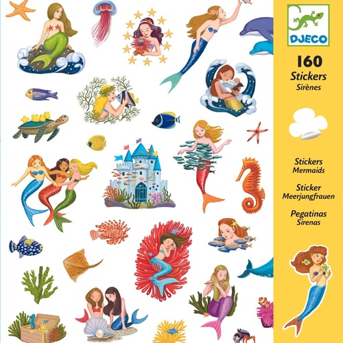 יצירה 160 מדבקות - בנות ים DJECO 