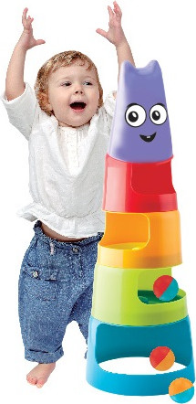 מגדל הכדורים המתגלגלים של מר חכמי 5 חלקים + 3 כדורים