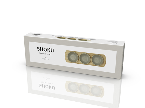 סט מגש עם 3 קערות Shoku