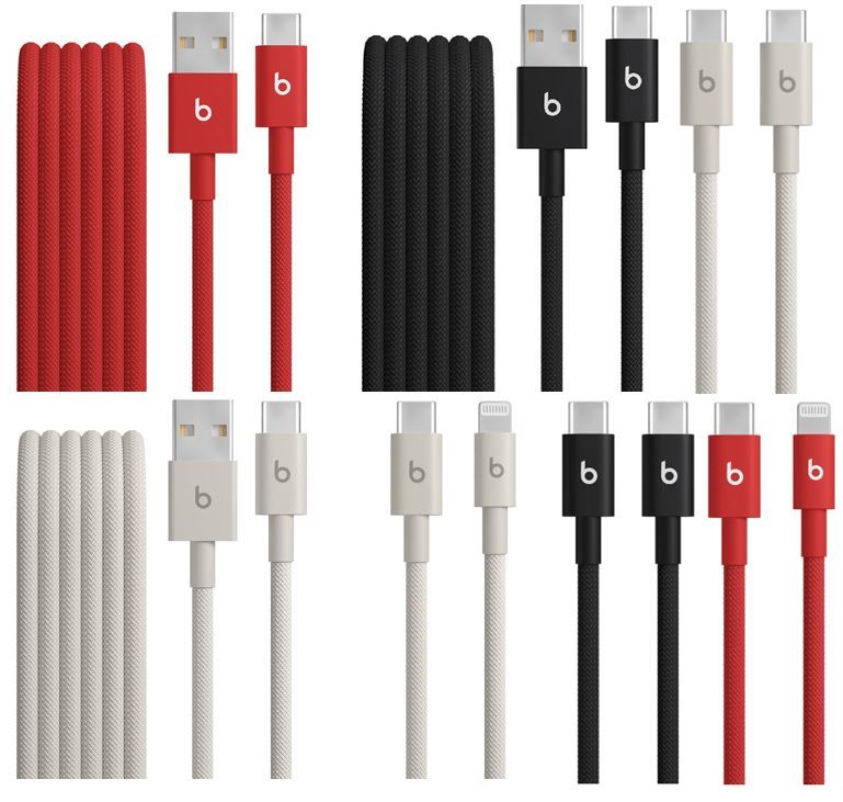 כבל טעינה Beats USB-C to USB-C Woven Cable (1.5 m) - Bolt Black