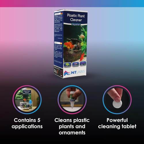 NT Labs חומר ניקוי לצמחי פלסטיק באקווריום 48 גרם Plastic Plant Cleaner 