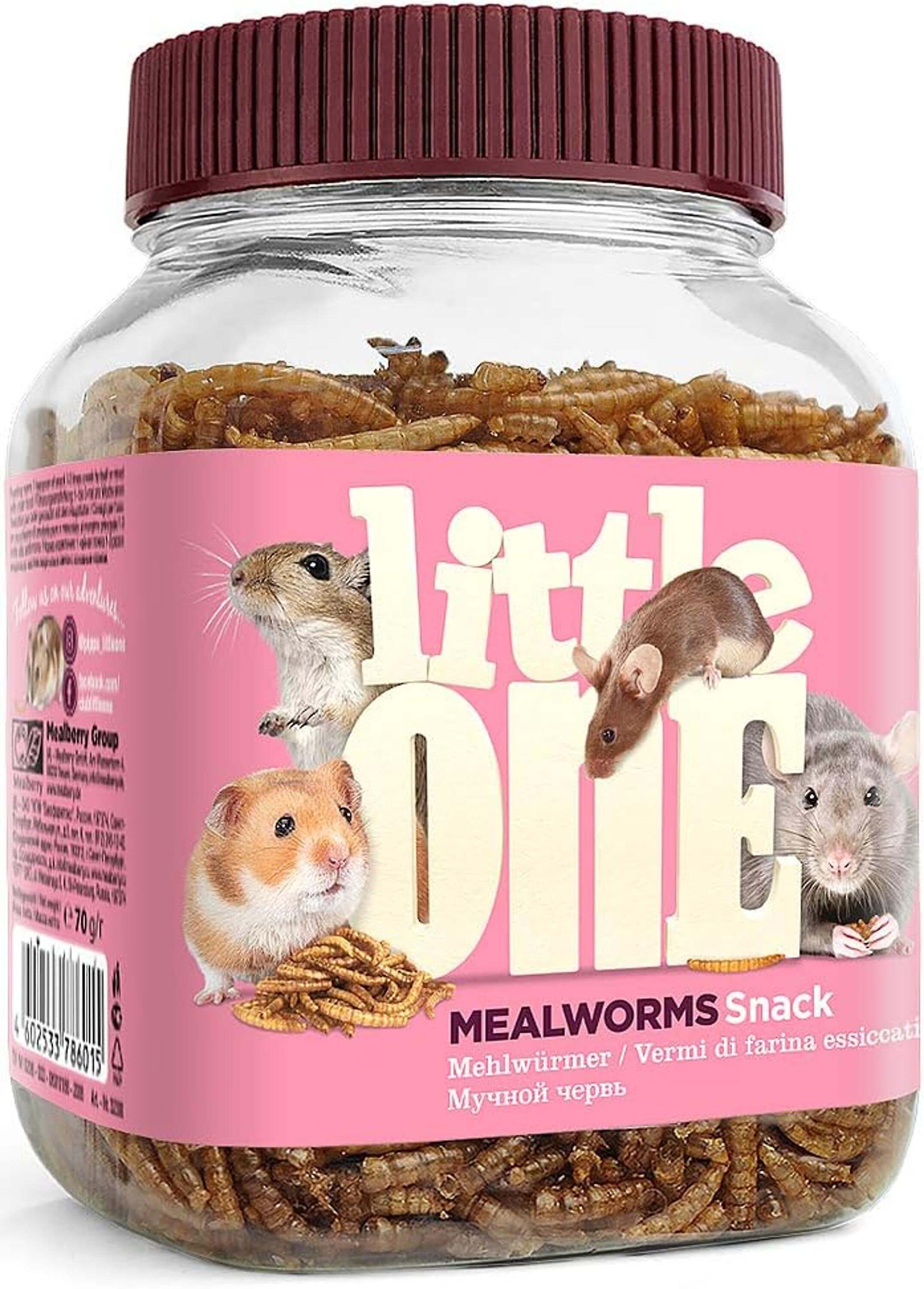 ליטל וואן חטיף תולעי ארץ למכרסמים 70 גרם | LITTLE ONE Mealworms Snack – Rodents