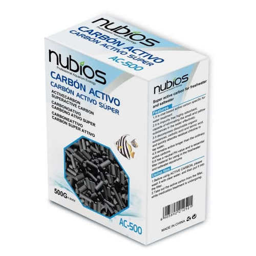 נוביוס פחם פעיל עם רשת לאקווריום 500 גרם | NUBIOS Activated Carbon with Net=