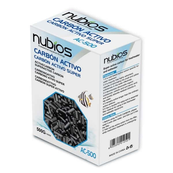 נוביוס פחם פעיל עם רשת לאקווריום 500 גרם | NUBIOS Activated Carbon with Net=