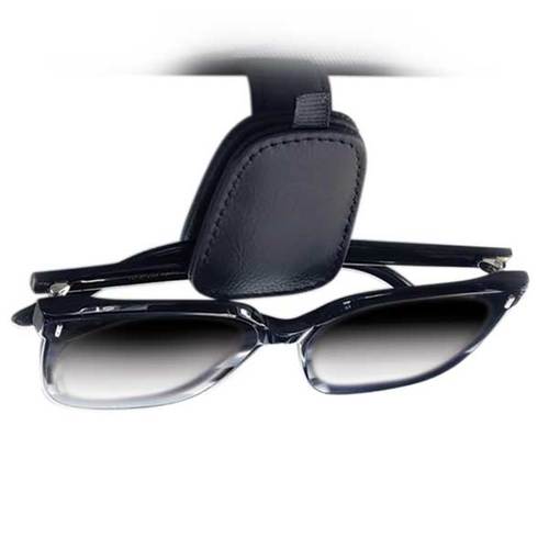 LEATHER VISOR EYEGLASSES HOLDER