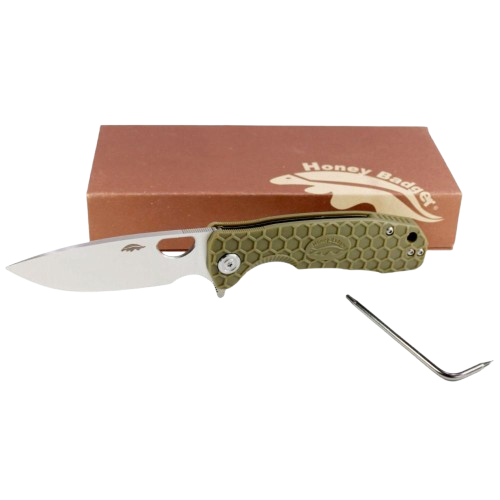 סכין HB1003 L להב ישר ירוק - Honey Badger