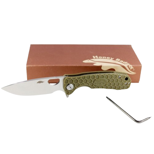 סכין HB1013 M להב ישר ירוק - Honey Badger
