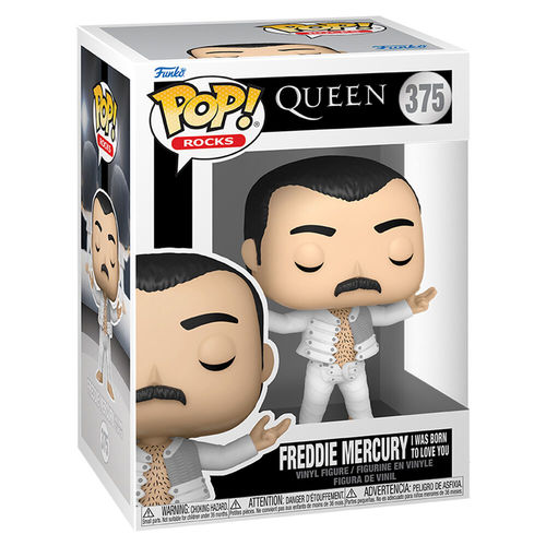 בובת פופ מוזיקה: קווין – פרדי מרקורי – Funko POP! Rocks: Queen – Freddie Mercury (I Was Born to Love You) #375