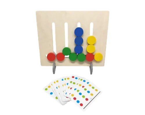 משחק דגמים מעץ - צבעים ופירות