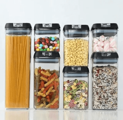 סט קופסאות אחסון מזון 14 חלקים לבן La Kitchenette Fresh&Lock