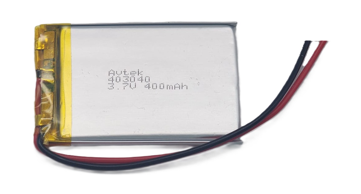וללה נטענת 3.7V 400mA ליתיום פולימר .