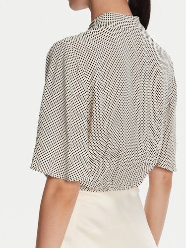 Dress in georgette fabric with polka dot print