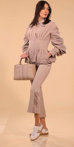 Crêpe tuxedo trousers with satin bands