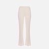 Trousers in crêpe fabric with contrasting piping