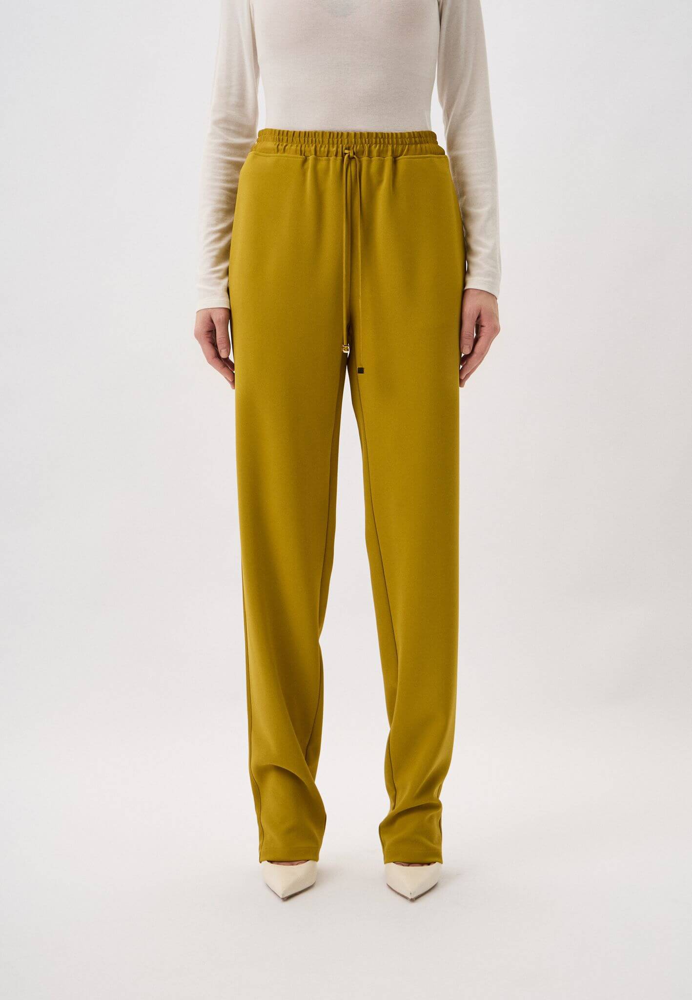 Crêpe tuxedo trousers with satin bands