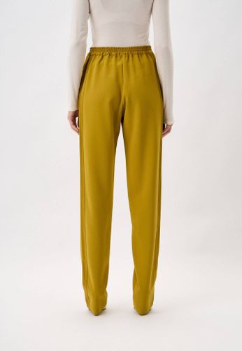Crêpe tuxedo trousers with satin bands