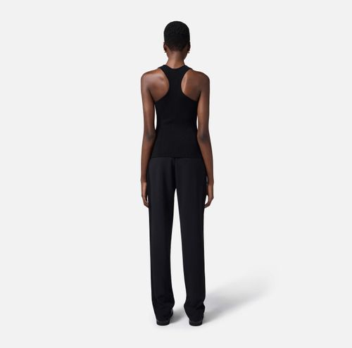 Crêpe tuxedo trousers with satin bands