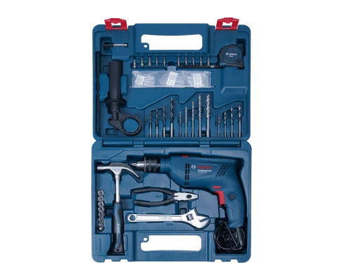מקדחה רוטטת + 100 אביזרים וכלים BOSCH GSB 600