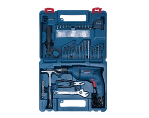 מקדחה רוטטת + 100 אביזרים וכלים BOSCH GSB 600