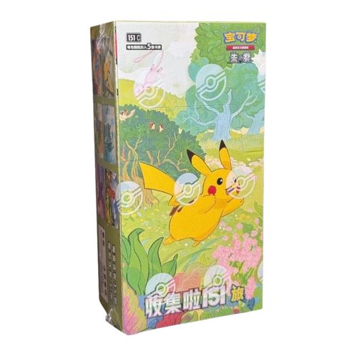 קלפי פוקימון בוסטר בוקס סיני 151 גורני Box of 15 Pokémon Booster Packs - 151C: Collect 151 Journey (Slim) - Chinese