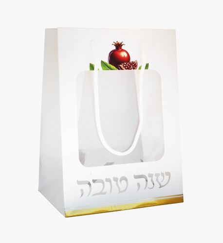שקית נייר + חלון - שנה טובה זהב
