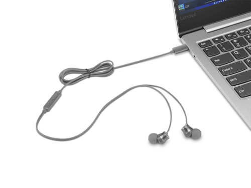 אוזניות חוטיות Lenovo 300 USB-C Wired In-Ear GXD1J77353