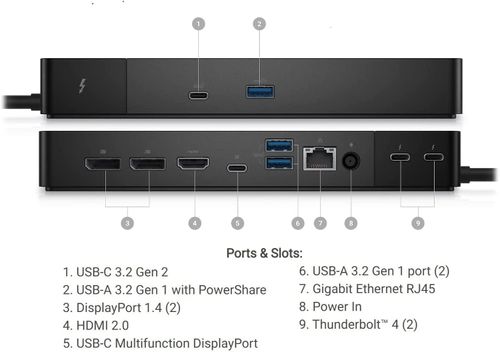 תחנת עגינה Dell Pro Thunderbolt 4 Smart Dock SD25TB4 130W PD